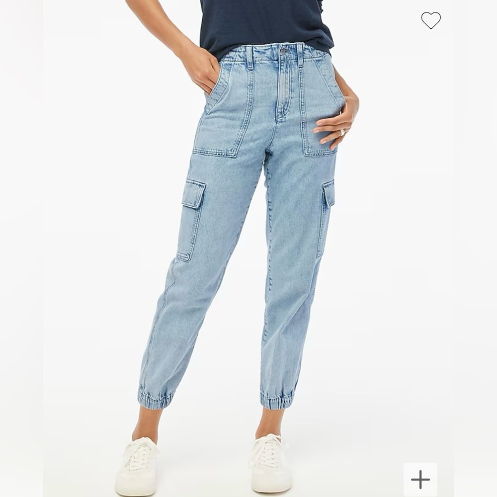 J. Crew Lightweight drapey cargo jogger jean